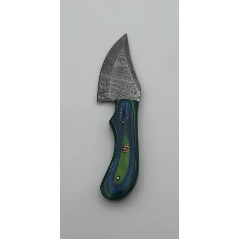 Handmade Damascus Steel Fixed Blade Knife w/ Leather Sheath – Pakistan Made NEW